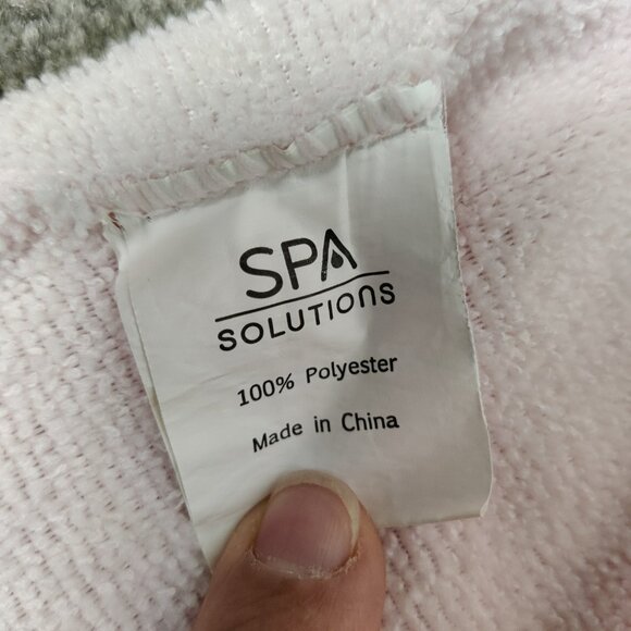 SPA Solutions Women's Hair Towel Wrap with Button Closure In Pink Powder Color - Picture 2 of 7